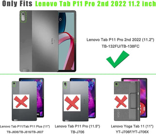 Husa Slim Sigloo, Smart Cover, Trifold, pentru Lenovo Tab P11 Pro( 2nd Gen),(TB-132FU/TB-138FU), 11.2", Red