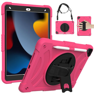Carcasa pentru iPad 10.2 (2019/2020/2021), Cozevdnt, suport pentru creion, curea de umar, multicolor
