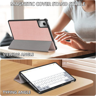 Husa Slim Sigloo, Smart Cover, Trifold, pentru Lenovo Tab M11 2024 (TB-330FU/TB-330XU/TB-331FC), 11", Golden