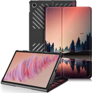 Hus? Slim Sigloo Smart Cover Trifold pentru Lenovo Tab Plus 11.5" (2024, TB-351/TB-352), Mirror in The Lake