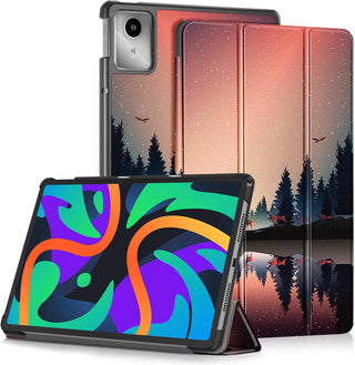 Husa Slim Sigloo, Smart Cover, Trifold, pentru Lenovo Tab M11 2024 (TB-330FU/TB-330XU/TB-331FC), 11", Mirror in The Lake