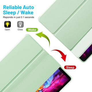 Husa premium pentru Samsung Galaxy Tab S9 / S9 Fe, 11 inch, Sigloo, UltraSlim tip stand functie sleep/wake-up si slot pentru S-Pen, Green