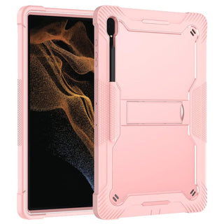 Hus? Shockproof Armor pentru Samsung Galaxy Tab S10/S10Fe/S9/S9Fe, 11" , Sigloo, stand Built-in, Protectie 360, Roz
