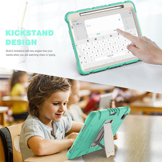 Husa premium Sigloo pentru Apple iPad Air 11, Air 5, Air 4, (11/10.9 Inch) – Protectie Completa, suport rabatabil, Verde deshis