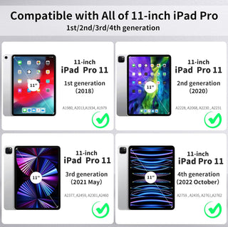 Husa premium pentru tableta Apple iPad Air 11" (2024), Air 5, Air 4, (11/10.9 Inch), Protectie Completa, Suport SmartPen, Verde inchis