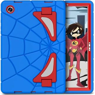 Husa Shockproof Armor pentru Samsung Galaxy Tab A8 (X200/X205), 10.5", Sigloo, stand Built-in, Protectie 360, Albastru Spider