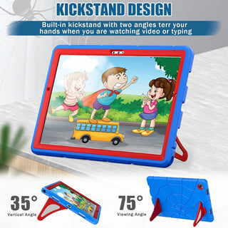 Husa Shockproof Armor pentru iPad 9.7" (iPad 5/6, Air 2, Pro 9.7) cu Suport Spider, Suport Creion, Protectie Rigida Antisoc – Albastru