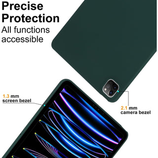 Husa premium pentru Apple iPad Air 11" (2024), Sigloo, Husa de protectie moale din silicon TPU – Ultra Slim, Anti-Soc, Anti-Zgarieturi, Verde