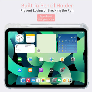 Husa premium Sigloo pentru iPad Air13 (2024/2025), iPad Pro 12.9'' (2020/2021/2022), Cu Suport Apple Pencil, Protectie Slim Smart Cover - Roz marmorat