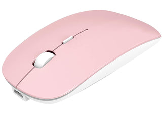 Mouse Roz Sigloo Bluetooth Wireless, Silent, Slim, Reîncărcabil