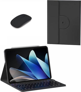 Husa cu tastatura si mouse Wireless Bluetooth pentru Honor Pad 9 12.1 2024 Sigloo Negru