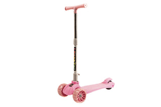 Trotineta Sigloo, cu roti late din silicon, luminate LED, BubbleGum
