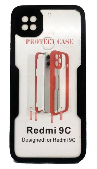 Husa cu folie integrata pentru Xiaomi Redmi 9C Cover360, neagra