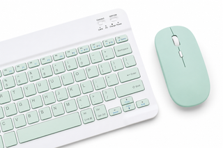 Kit Tastatura + Mouse Wireless Bluetooth Sigloo®, compatibil cu orice tableta, smartphone, laptop, Tv, calculator, Slim, Silentios, Multi-Device (iOS/Android/Windows), Verde