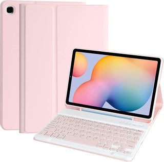 Husa cu tastatura si mouse Wireless, Bluetooth, Sigloo, compatibila cu tableta Xiaomi Mi Pad 5, Mi Pad 5 Pro, Light Brown