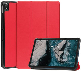 Husă pentru tabletă Nokia T20, Sigloo, Model Red Pure