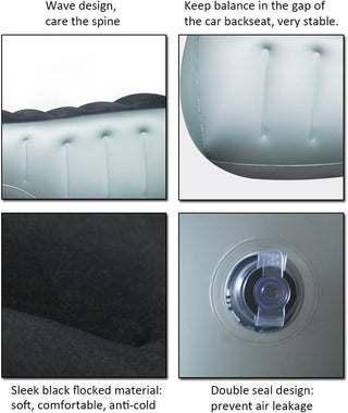 SIGLOO Saltea Gonflabila Auto pentru Bancheta Spate – Air Bed Travel & Camping, Albastru
