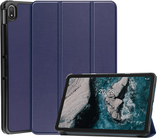 Husă Slim Sigloo Smart Cover pentru Nokia T20, Dark Blue