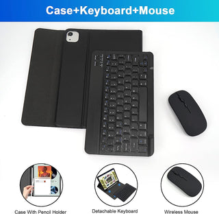 Husa cu tastatura si mouse Wireless, Bluetooth, Sigloo, compatibila cu tableta iPad mini 6th Gen 8.3 2021, 8.3 Inch, Black