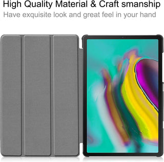 Husa pentru Samsung Galaxy Tab S9 Plus / S9 FE+, 12.4 inch UltraSlim de tip stand, functie sleep/wake-up, Smart Cover, model Mosaic, Sigloo