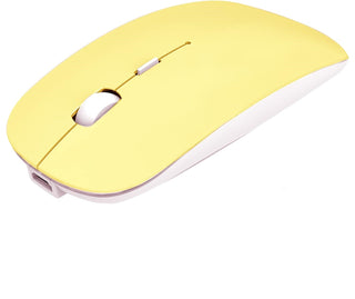 Mouse Galben Sigloo Bluetooth Wireless, Silent, Slim, Reîncărcabil