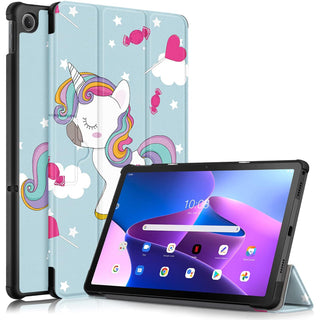 Husa Slim Sigloo, Smart Cover, Trifold, pentru tableta LENOVO Tab M10 3rd Gen(TB-328FU, TB-328XU ), 10.1 inch, model Unicorn