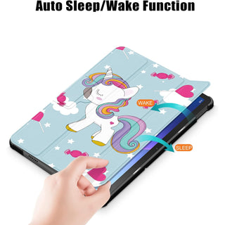 Husa Slim Sigloo, Smart Cover, Trifold, pentru tableta LENOVO Tab M10 3rd Gen(TB-328FU, TB-328XU ), 10.1 inch, model Unicorn