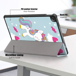 Husa Slim Sigloo, Smart Cover, Trifold, pentru tableta LENOVO Tab M10 3rd Gen(TB-328FU, TB-328XU ), 10.1 inch, model Unicorn