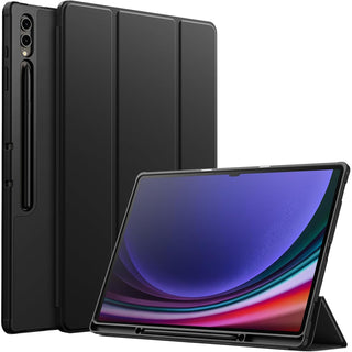 Husa Sigloo pentru Samsung Galaxy Tab S10/S9 Ultra 14.6", suport S Pen, stand tri-fold, auto wake/sleep, negru