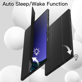 Husa Sigloo pentru Samsung Galaxy Tab S10/S9 Ultra 14.6", suport S Pen, stand tri-fold, auto wake/sleep, dark Blue