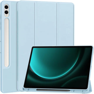 Husa Sigloo pentru Samsung Galaxy Tab S10/S9 Ultra 14.6", suport S Pen, stand tri-fold, auto wake/sleep, Blue