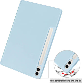 Husa Sigloo pentru Samsung Galaxy Tab S10/S9 Ultra 14.6", suport S Pen, stand tri-fold, auto wake/sleep, Blue
