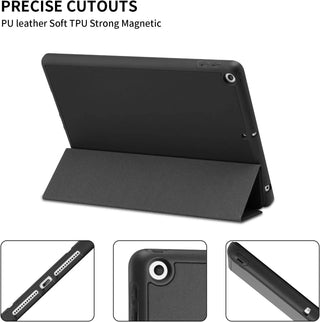 Husa premium Sigloo, pentru tableta iPAD Pro 12.9, model 2022/2021/2020/2018, 12.9", suport Smart Pen, Negru