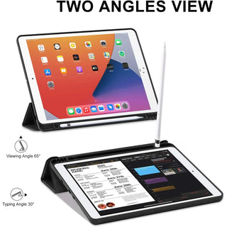 Husa premium Sigloo, pentru tableta iPAD Pro 12.9, model 2022/2021/2020/2018, 12.9", suport Smart Pen, Negru