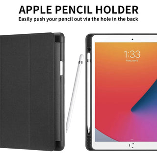 Husa premium Sigloo, pentru tableta iPAD Pro 12.9, model 2022/2021/2020/2018, 12.9", suport Smart Pen, Negru