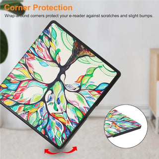 Husa Slim Sigloo Origami pentru Kindle Scribe 10.2", Verde inchis, Piele PU, Suport Stilou