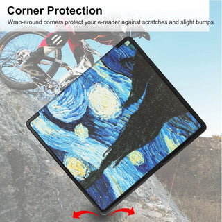 Husa pentru Kindle Scribe 10.2", Sigloo, Abstract, tip origami, Piele PU, Functie Auto Sleep/Wake
