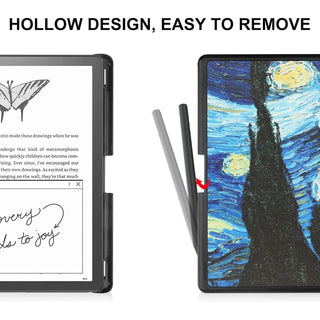 Husa pentru Kindle Scribe 10.2", Sigloo, Abstract, tip origami, Piele PU, Functie Auto Sleep/Wake