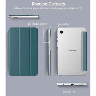 Husa premium pentru Samsung Galaxy Tab A11+/A9+(2025/2023), 11", Sigloo, interior de piele sintetica, suport Smart Pen, rezistent la socuri, Verde