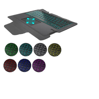 Husa cu tastatura integrata si mouse wireless, Sigloo, cu touchpad, negru, pentru tableta iPad Pro 13" (2024)