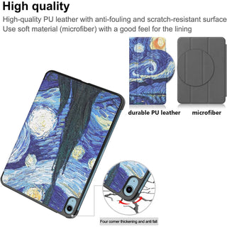 Husa Sigloo, pentru tableta iPAD Pro 11 (2025/2024, M5/M4), 11", interior de piele sintetica, Abstract