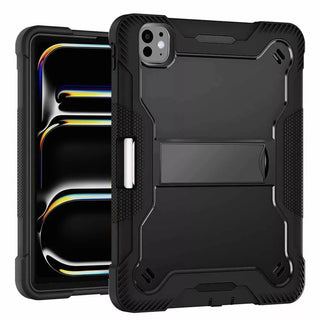 Husa Sigloo pentru iPad Air13 (2025/2024), 13", Folie de sticla 9H, Suport Pliabil, Design Robust, Negru