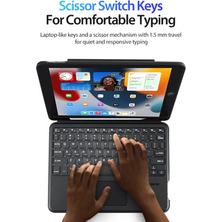 Husa cu tastatura integrata 360, pentru Ipad Pro 11 (2018), model A2013/A1934/A1980, 11", Sigloo, Negru