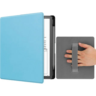 Husa Slim Sigloo pentru Kindle Scribe 10.2 inci (2022 & 2024) - Piele PU, Curea de Mana, Suport Stilou, Functie Auto Sleep/Wake, culoare Blue