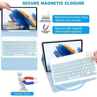 Husa premium office Sigloo, tip mapa, pentru tableta Huawei MatePad Pro 11 (2022), carcasa interna din silicon cu suport Smart Pen, Blue