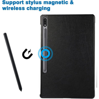 Husa Sigloo pentru tableta Samsung Galaxy Tab S10 Plus, 12.4". Slim, Trifold, neagra