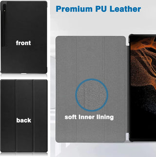 Husa Sigloo pentru tableta Samsung Galaxy Tab S10 Plus, 12.4". Slim, Trifold, neagra