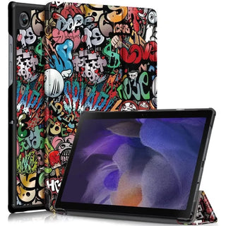 Husa tableta Sigloo pentru Samsung Galaxy Tab S10 Plus, slim, trifold, grafitti, 12.4 inch