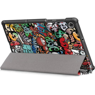 Husa tableta Sigloo pentru Samsung Galaxy Tab S10 Plus, slim, trifold, grafitti, 12.4 inch