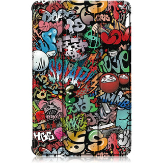 Husa tableta Sigloo pentru Samsung Galaxy Tab S10 Plus, slim, trifold, grafitti, 12.4 inch